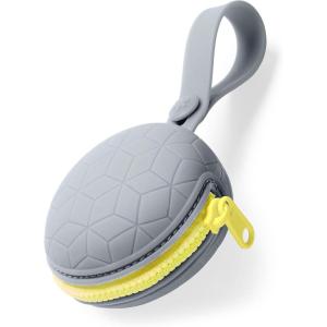 Skip Hop Baby Silicone Pacifier Holder Case with Easy-Access Opening and Strap, Fits 2 Pacifiers, Oat(Grey)