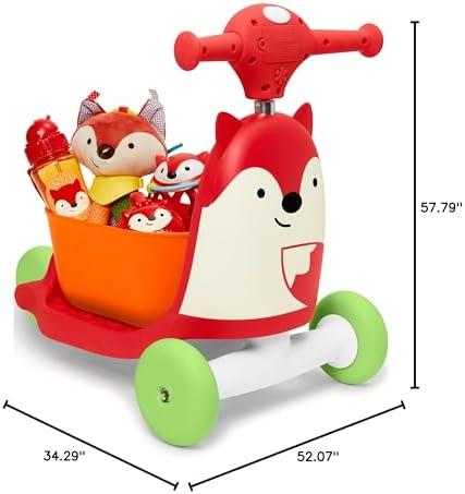 imageSkip Hop Kids 3in1 Baby Activity Push Walker amp Ride On Scooter Toy Unicorn 3in1 Baby Activity toFox