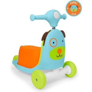 Skip Hop Kids 3-in-1 Baby Activity Push Walker & Ride On Scooter Toy, Unicorn | 3-in-1, Baby Activity, to(Dog)