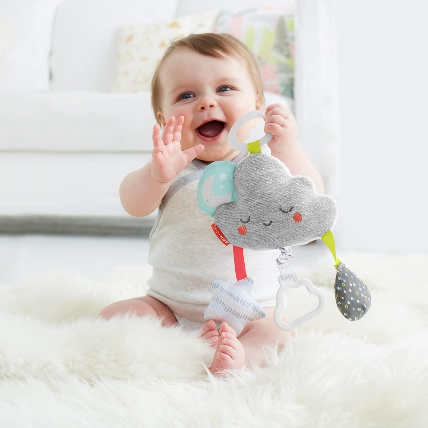 imageSkip Hop Baby Stroller Toy Silver Lining Cloud Jitter Cloud 025 PoundCloud Rattle