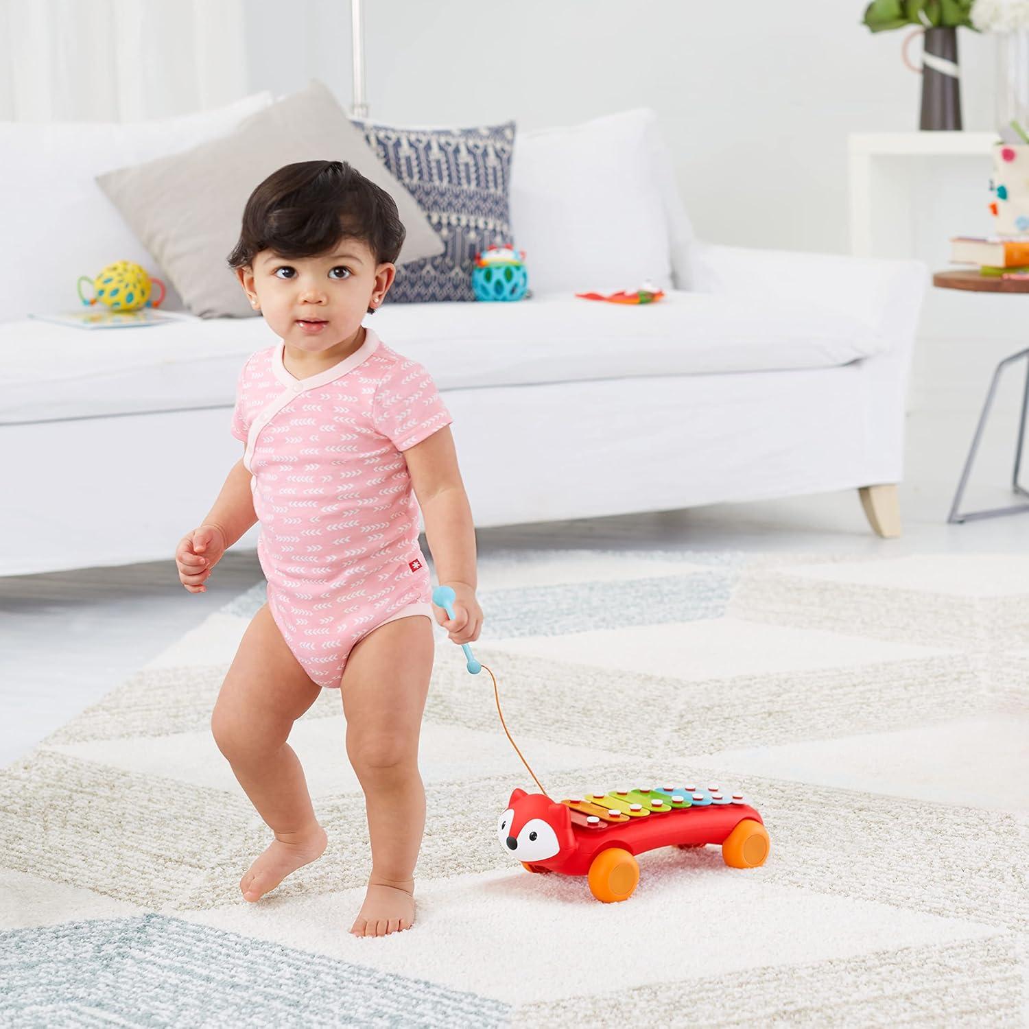 imageSkip Hop Dinosaur Pull Along Baby Musical Toy 3in1 Explore amp MoreXylophone Toy