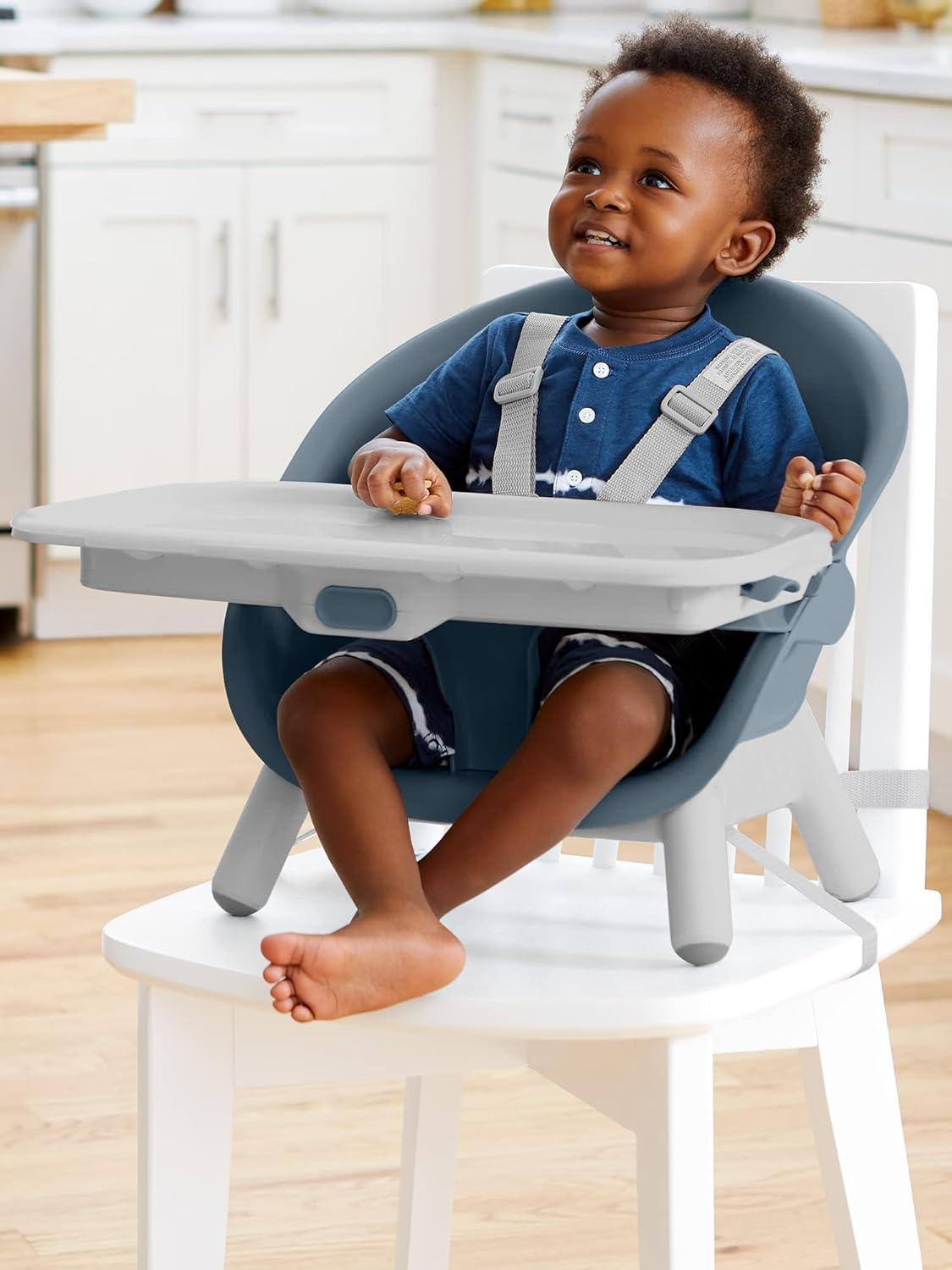 imageSkip Hop Baby High Chair 4in1 Convertible High Chair EON OatSlate Blue