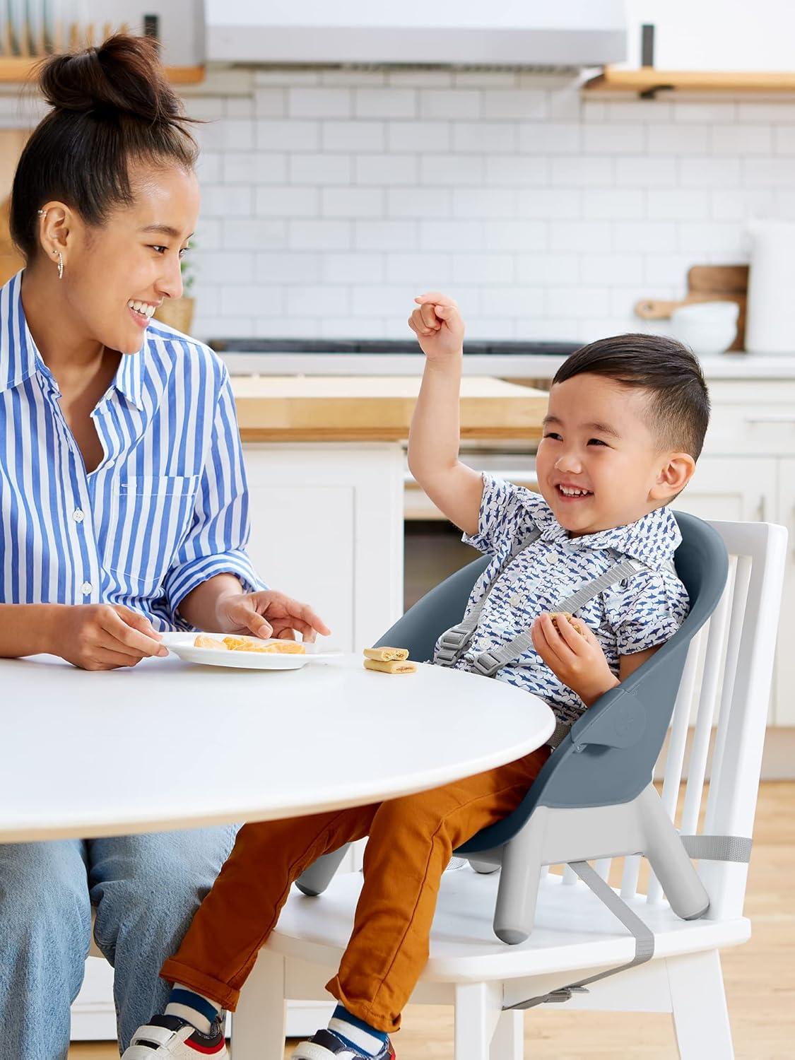 imageSkip Hop Baby High Chair 4in1 Convertible High Chair EON OatSlate Blue