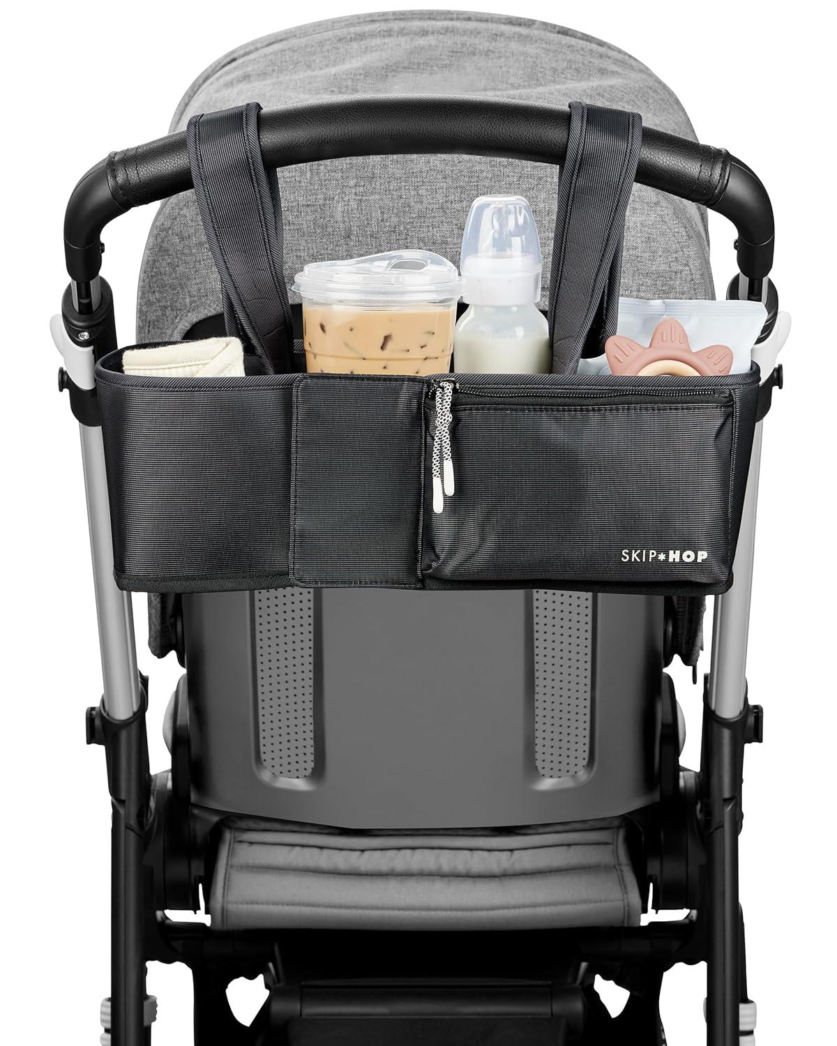 imageSkip Hop Universal Stroller Organizer Grab amp Go Ultra BlackUltimate Black
