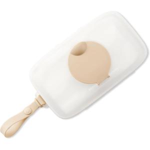 Skip Hop Baby Wipes Dispenser Case, Holds Up to 40 Wipes, Grab & Go Travel Wipe Holder with Snug Seal, Oat(Oat)