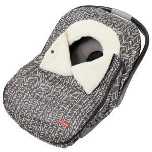 Skip Hop Winter Car Seat Cover, Stroll & Go, Black(Grey Feather)