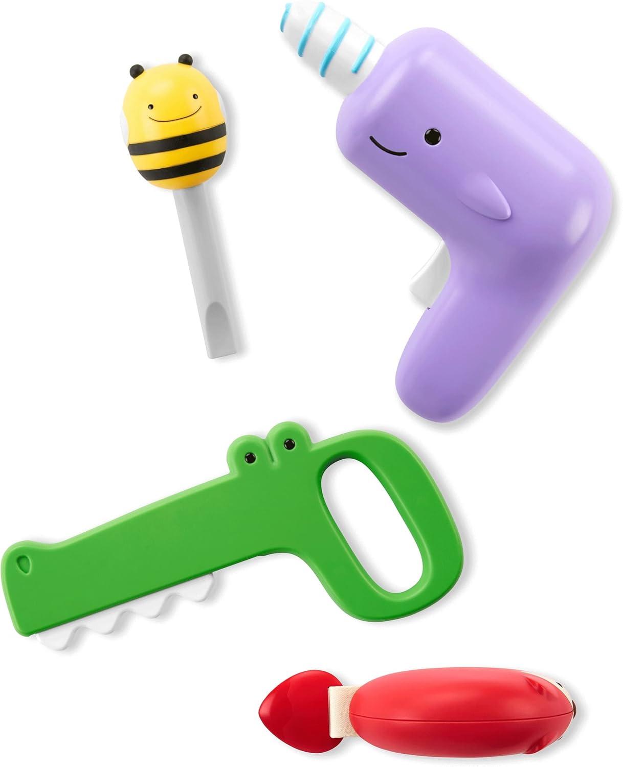 imageSkip Hop 4Piece Toy Tool Set for Toddlers Ages 2 Zoo Crew Tool Set Toy4piece Toy Tool Play Set