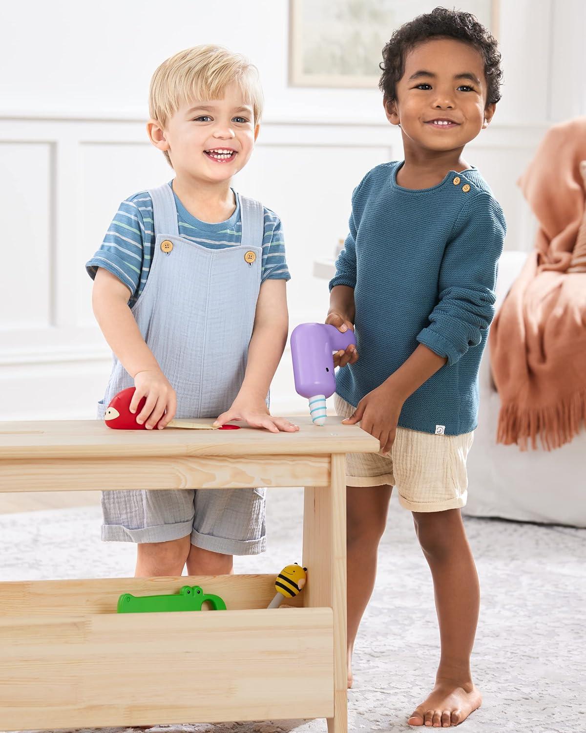 imageSkip Hop 4Piece Toy Tool Set for Toddlers Ages 2 Zoo Crew Tool Set Toy4piece Toy Tool Play Set