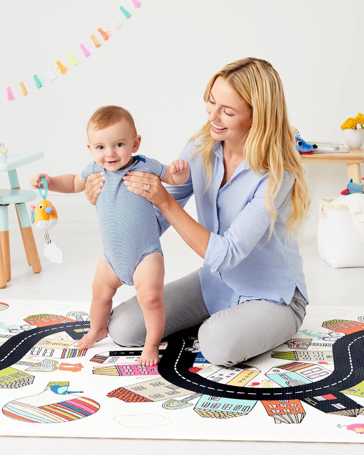 imageSkip Hop Baby Play Mat Reversible Foam Floor Mat 86 x 52 Little TravelersVibrant Village