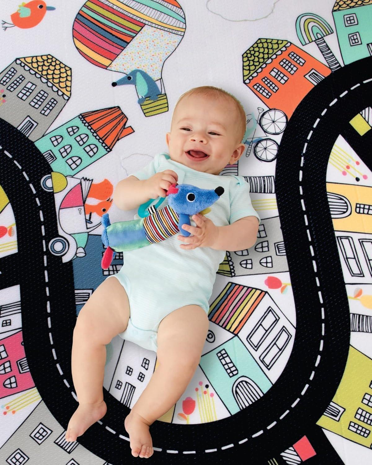 imageSkip Hop Baby Play Mat Reversible Foam Floor Mat 86 x 52 Little TravelersVibrant Village