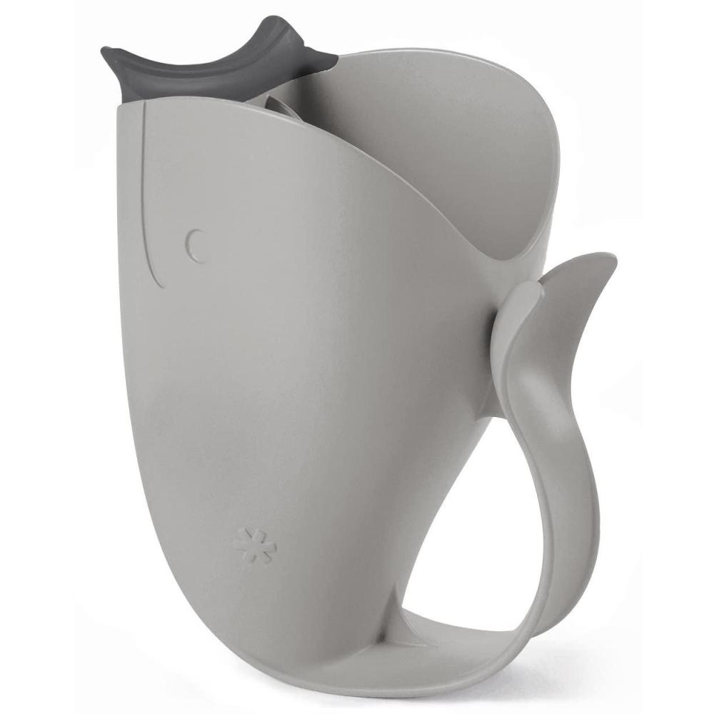 imageSkip Hop Baby Bath Rinse Cup MOBY Tearfree Waterfall Rinser White Age 0Moby Rinser Grey