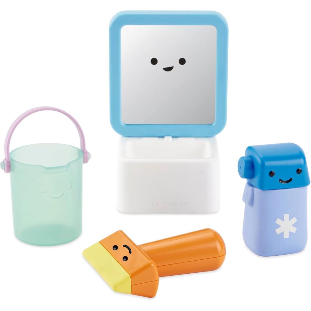 imageSkip Hop Baby Bath Toy TubtoTable Caf Prep amp Serve Salad Set Bathtub Sensory Development Toy Age 12mMirror Fun