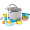 imageSkip Hop Bath Toy Storage Moby Stowaway Bucket GreyBath Bucket  Toys Gift Set