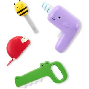 Skip Hop 4-Piece Toy Tool Set for Toddlers Ages 2+, Zoo Crew Tool Set Toy(4-piece Toy Tool Play Set)