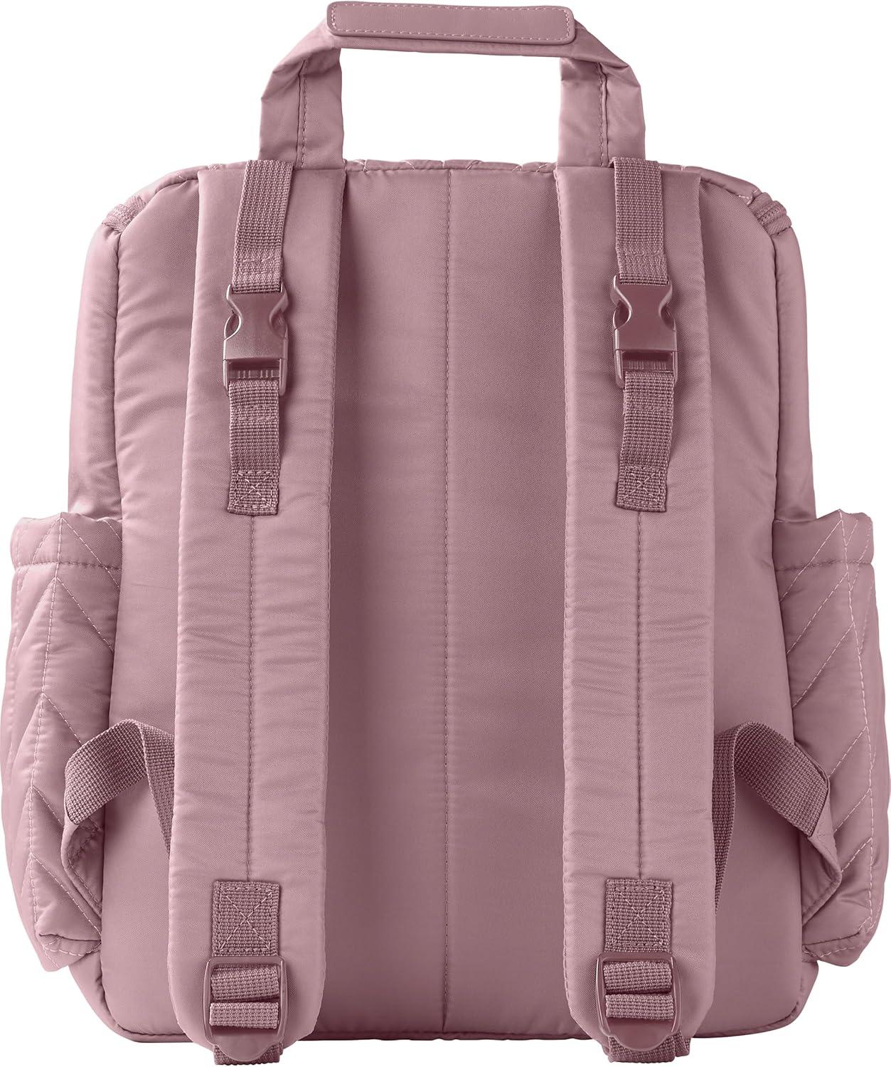 imageSkip Hop Diaper Bag Backpack Forma MultiFunction Baby Travel Bag with Changing Pad amp Stroller Attachment Jet BlackMauve Mist