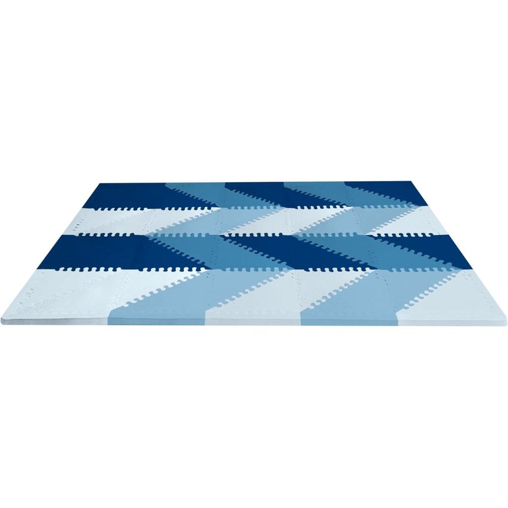 imageSkip Hop Baby Play Mat Interlocking Foam Floor Tiles 70 x 56 Playspot BlueOmbreBlue Ombre