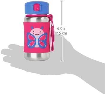 imageSkip Hop Toddler Sippy Cup Zoo Stainless Steel Straw Bottle LlamaButterfly