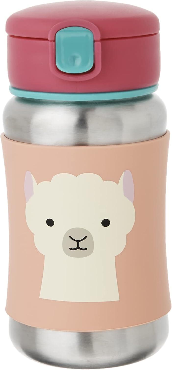 imageSkip Hop Toddler Sippy Cup Zoo Stainless Steel Straw Bottle LlamaLlama