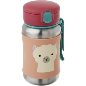 Skip Hop Toddler Sippy Cup – Zoo Stainless Steel Straw Bottle, Llama(Llama)