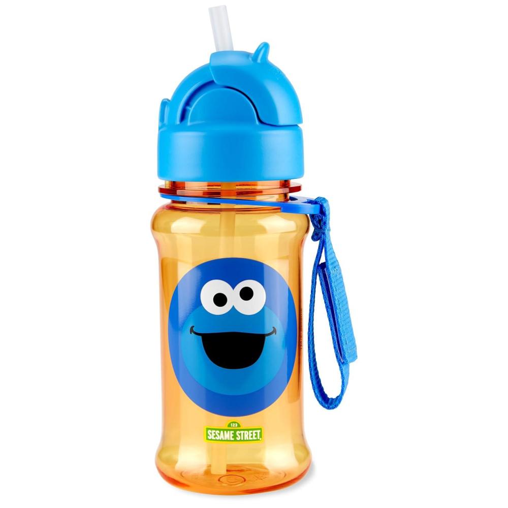 imageSkip Hop x Sesame Street Toddler Sippy Cup with Straw Straw Bottle 12 oz Cookie MonsterCookie Monster
