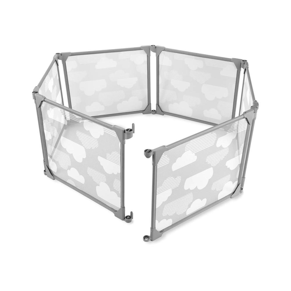 imageSkip Hop Expandable Baby Gate Playview Enclosure Silver Lining Cloud