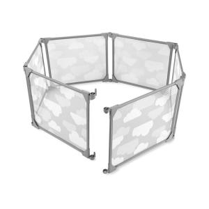Skip Hop Expandable Baby Gate, Playview Enclosure, Silver Lining Cloud