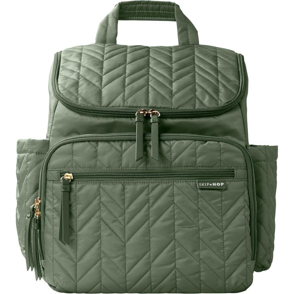 imageSkip Hop Diaper Bag Backpack Forma MultiFunction Baby Travel Bag with Changing Pad amp Stroller Attachment GreySage
