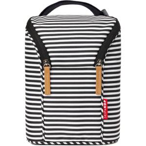 Skip Hop Baby Breastmilk Cooler Insulated Bottle Bag, Grab & Go, Chevron(Black/White)