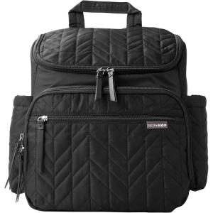 Skip Hop Diaper Bag Backpack: Forma, Multi-Function Baby Travel Bag with Changing Pad & Stroller Attachment, Grey(Black)