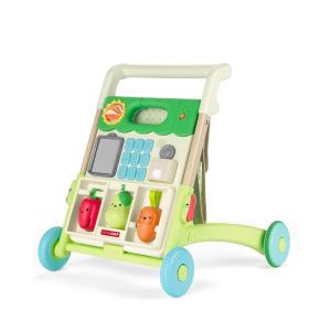 Skip Hop Baby Walker 5-in-1 Sit to Stand Convertible Light Up Walker with 50+ Activities for Developmental Play, Songs and Sounds 3 Adjustable Handle Heights and Speed Control Switch Farmstand Age 6m+(Farmstand)