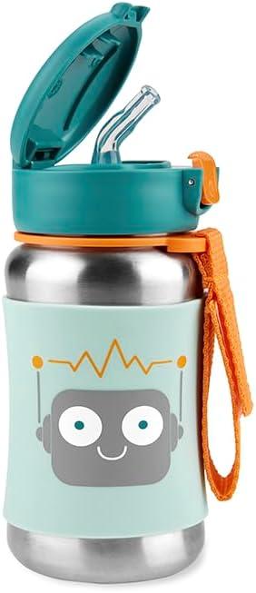 imageSkip Hop Toddler Sippy Cup with Straw Sparks Stainless Steel Straw Bottle RobotRobot