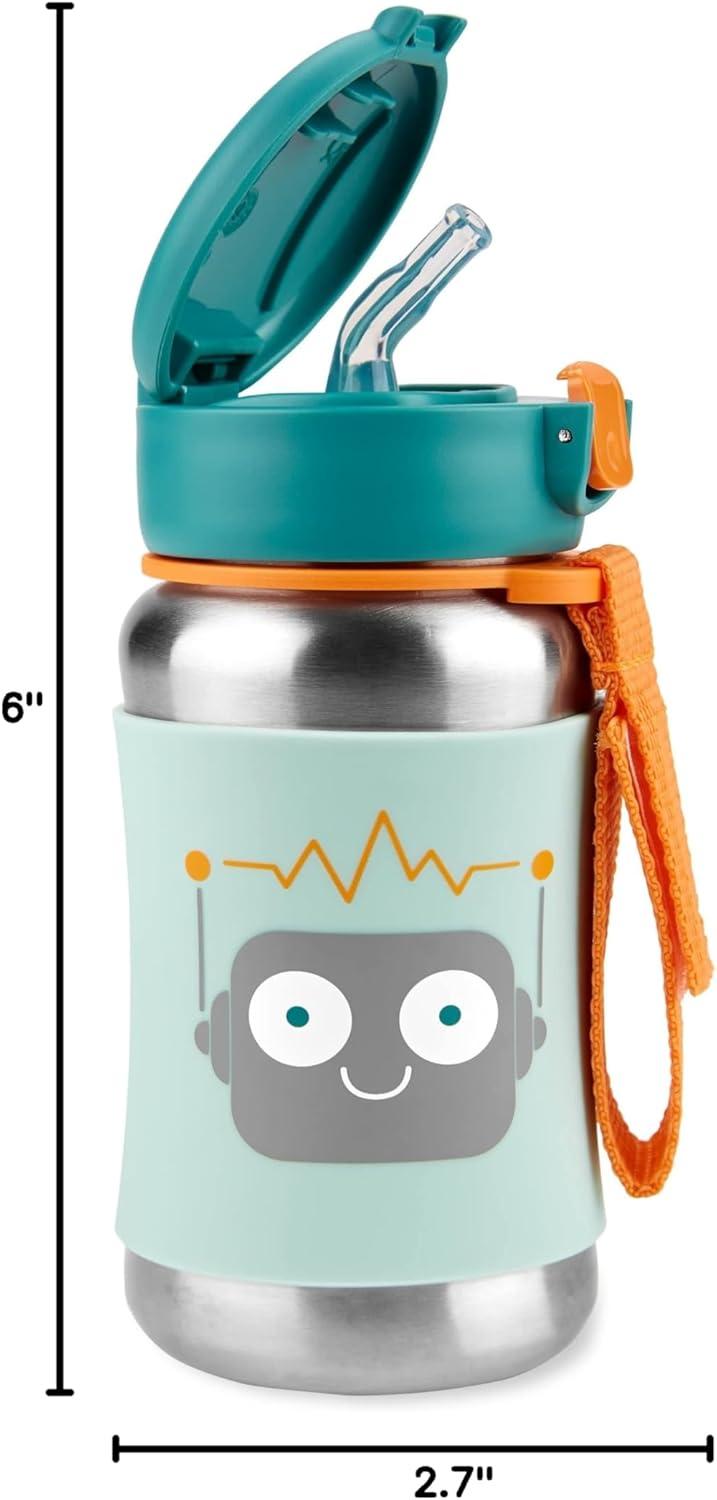 imageSkip Hop Toddler Sippy Cup with Straw Sparks Stainless Steel Straw Bottle RobotRobot