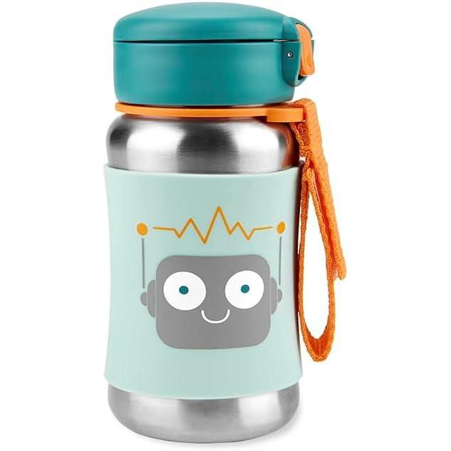 imageSkip Hop Toddler Sippy Cup with Straw Sparks Stainless Steel Straw Bottle RobotRobot